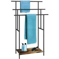 relaxdays Handtuchständer Industrial Handtuchständer mit Ablage