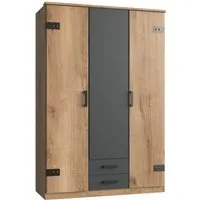 Wimex Kleiderschrank Cork, mit oder ohne Spiegel, rustikaler Look im Industrial Design wahlweise in 135cm oder 180cm breit, 58cm tief, 199cm hoch