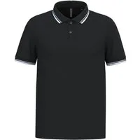 Kariban Poloshirt Polohemd für Herren mit kurzen Ärmeln und kontrastfarbenen P