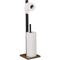 relaxdays Toilettenpapierhalter für 5 Rolle (1-St), Industrial-Schwarz