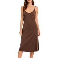 Vishes Maxikleid Langes Trägerkleid Damen Spaghettiträger Jersey Baumwolle Alternative Mode, Boho, Hippie, Ethno, Festival