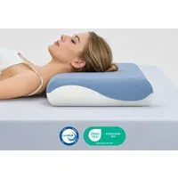 Luvanza Nackenstützkissen 62x35 cm - Ergonomisches Allrounder Kopfkissen, Füllung: 38D Memory-Schaum + 48D Memory-Schaum, Seitenschläfer, Bauchschläfer, Rückenschläfer, 1-tlg, Oeko-TEX Zertifiziert, Atmungsaktiv Hypoallergen Waschbarer Bezug
