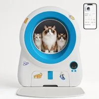 HOMALL Katzentoilette 100L katzenklo selbstreinigend,Luftschleier-Desodorierung, Geruchsblockierendes Luftvorhang-System,5-fach Schutz
