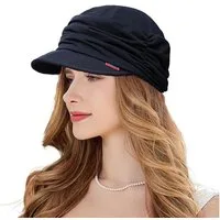 LuxusKollektion Turbanmütze Schirmmütze Damen Chemo Turban Haarausfall Einheitsgröße Schwarz