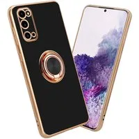 Cadorabo Handyhülle für Samsung Galaxy S20 Hülle Samsung Galaxy S20, Schutzhülle - TPU Silikon Hülle - mit Kameraschutz und Ring