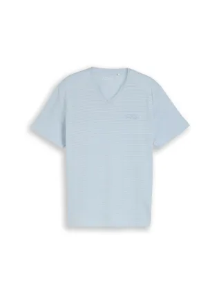 Tom Tailor - T-Shirt aus Baumwolle light blue grey - Gr. - XXXL