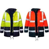 Profus Arbeitsjacke Profus Arbeitsjacke Winter Warnjacke - gelb integrierte verstellbare Kapuze