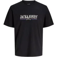 Jack & Jones Rundhalsshirt Jack&Jones XXL T-Shirt schwarz Print JORFREDERIKSBERG