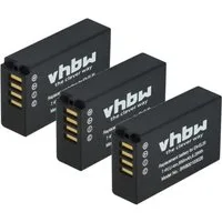vhbw Akku Ersatz für Nikon EN-EL20a, EN-EL20 für Kamera / Foto / Kamera-Akku Akku Li-Ion 850 mAh (7,4 V, 3 St), Leistungsfähige Austausch-Akkus für Digitalkamera, Spiegelreflexkamera