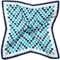 MayTree Seidentuch quadratisch Herzchen 53x53cm, Nickituch, Bandana-Schal, (Stück), 100% Seide