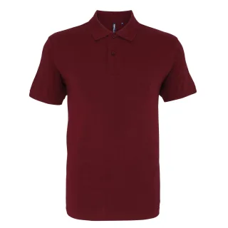 Asquith & Fox Herren Bio-Poloshirt in klassischer Passform (Burgund)