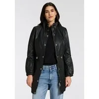 Mauritius Lederjacke MWCharlott Mantel mit verstellbarer Taille