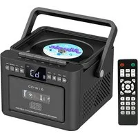 Greadio W16 Tragbarer CD-Player Kassettenrekorder mit Bluetooth 5.1 FM Radio CD-Player (Bluetooth)