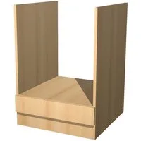 Flex-Well Herdumbauschrank Herdumbauschrank ohne Arbeitsplatte - 60 cm breit - Buche – Namu