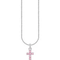 THOMAS SABO Kette mit Anhänger Kreuz-Anhänger, mit Zirkonia (synth)