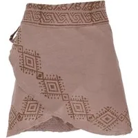 Guru-Shop Minirock Natürlicher Goa Minirock, bedruckter Ethno.. alternative Bekleidung