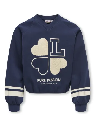 KIDS ONLY - KOGCOLETTA L/S V-NECK PRINT SWT Navy Blazer - Gr. - 140
