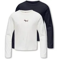 KIDS ONLY Langarmshirt KOGREX L/S TOP JRS 2-PACK (Packung, 2-tlg) Baumwolle, normal geschnitten