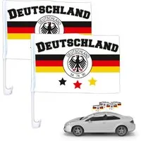 Dekotalent® Flagge 2x Autofahnen Adler Autoflagge Deutschland Auto Autofahne Fahne Flagge (2-St)