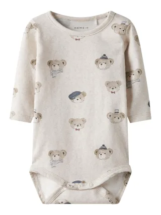 NAME IT - NBMRICKI LS BODY peyote melange - Gr. - 80