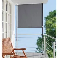 Angerer Freizeitmöbel Klemm-Senkrechtmarkise grau, BxH: 120x275 cm