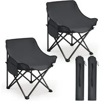 SUNULA Campingstuhl Campingstuhl Faltbar Angelstuhl Klappsessel mit Tragetasche für Garten (2 St), Klappstuhl Gartenstuhl bis zu 100 kg