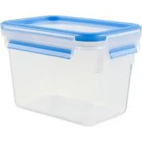 CLIP & CLOSE Frischhaltedose 1,1 Liter transparent/blau, rechteckig, Hochformat