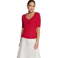 Zero Kurzarmshirt Damen mit Raffung (1-tlg) Raffung