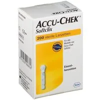 Roche Lanzetten Accu-Chek Softclix Lanzetten Blutzucker 0,4mm, 28,00G, Spar-Set, Silikonbeschichtung für hautschonende Injektionen, 200 tlg., Präzise Lanzetten für Blutzuckermessungen