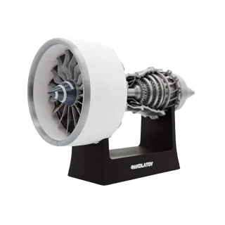NikolaToy A380 Aircraft Turbofan Engine Model TR900 Creative Desktop Ornaments 23cm / 9in Physics Experiment Science Edu