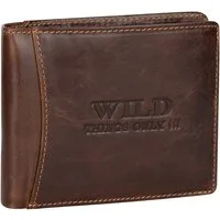 Wild Things Only !!! Geldbörse RFID echt Leder Portemonnaie Geldbörse Geldbeutel Herren Querformat, RFID Schutz