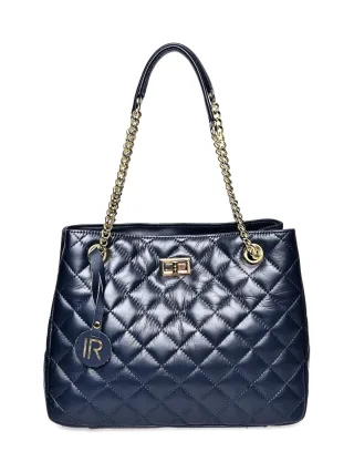 Isabella Rhea Blau Rindsledertasche