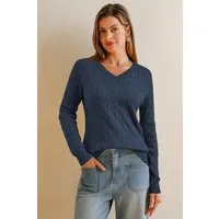 Arach&Cloz Strickpullover Damen Pullover aus Wollmischung Longpullover Strickpullover V-Ausschnitt Volltonfarbe Wollpullover Business und Freizeit Outfits