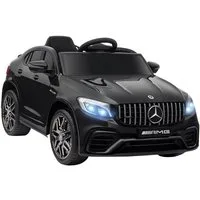 HOMCOM Elektro-Kinderauto Kinder 12V Kinderauto mit 2,4 G Fernbedienung, 2 Motor, Belastbarkeit 30 kg, (1-tlg), für Kinder, Schwarz