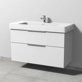 Sanipa 3way Waschtischunterbau zu Laufen Pro S Waschtisch mit 2 Auszügen, Weiß-Soft UM77043