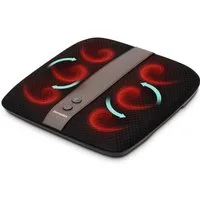 HOMEDICS Shiatsu-Fußmassagegerät FM-TS12H-EU Shiatsu Deluxe Fußmassage Wärmefunktion Shiatsu Massager, 28 rotierende Massageknoten pro Fuß, flüsterleise, Fußbedienung