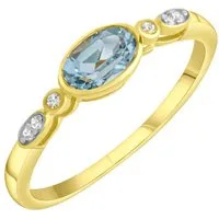 Firetti Fingerring Schmuck Geschenk Silber 925 Silberring, mit Blautopas (behandelt), Zirkonia (synth)