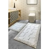 Mijolnir Badematte CHL1563, Bunt, Badematten, 1600 gr/m², 100% BAUMWOLLE, Rechteckig, Badematte+WC-Vorleger, Luxuriöse 100% Baumwolle, in den Größen 50 x 60 cm und 60 x 100 cm