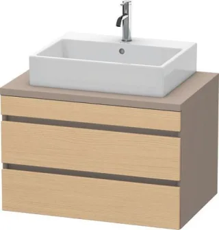 Duravit DuraStyle Konsolenwaschtischunterbau wandhängend Natur Eiche & Basalt Matt 800x548x512 mm -  DS531703043