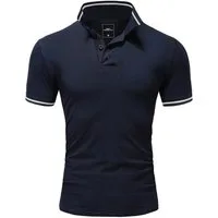 Amaci&Sons Poloshirt PROVIDENCE Herren Basic Kontrast Kurzarm Polohemd T-Shirt