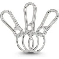 WEBBOMB Karabiner Schlüsselkarabiner robust 10 Schlüsselringe keychain Schlüsselanhänger