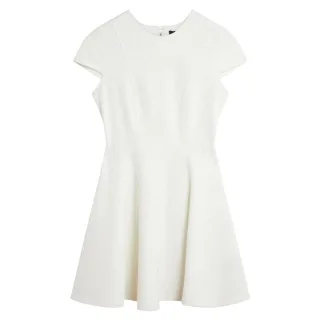 Ted Baker Codaa Besticktes Ponte Mini-skaterkleid In Elfenbein