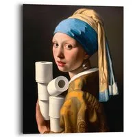 Reinders! Deco-Panel Toiletpaper Girl, Bilder von Frauen, Frau, Toilette - Blau - MDF - Kunst - 40x50 cm