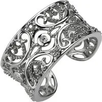 JOBO Fingerring, offen 925 Silber mit 3 Zirkonia