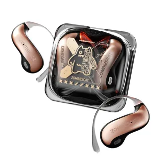Zombies Cat B22 Earclips Headset Wireless bluetooth 6.0 Earphone 14mm Large Drivers 720° Surround Sound Built-in Warm Li