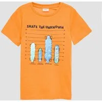 s.Oliver Kurzarmshirt T-Shirt T-Shirt mit Frontprint und Wendepailletten