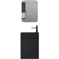 Mai & Mai Badmöbel-Set Gäste Wc Waschbeckenunterschrank Waschtisch mit Unterschrank P02