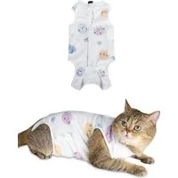 Ledander Tiermantel Katzen-Recovery-Anzug für Spay Bauchverletzungen Weiblich, Onesie, für nach der Operation, Chirurgie-Recovery-Anzug Kätzchen-Onesie