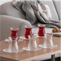 Pasabahce Gläser-Set Timeless Teegläser-Set, 12-tlg., Glas, 12-tlg. Set, 170 ml, ideal für türkischen Tee