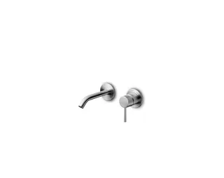 JEE-O Slimline Unterputz Waschtischarmatur mit Einbaukörper, edelstahl gebürstet, 800-1500 800-1500